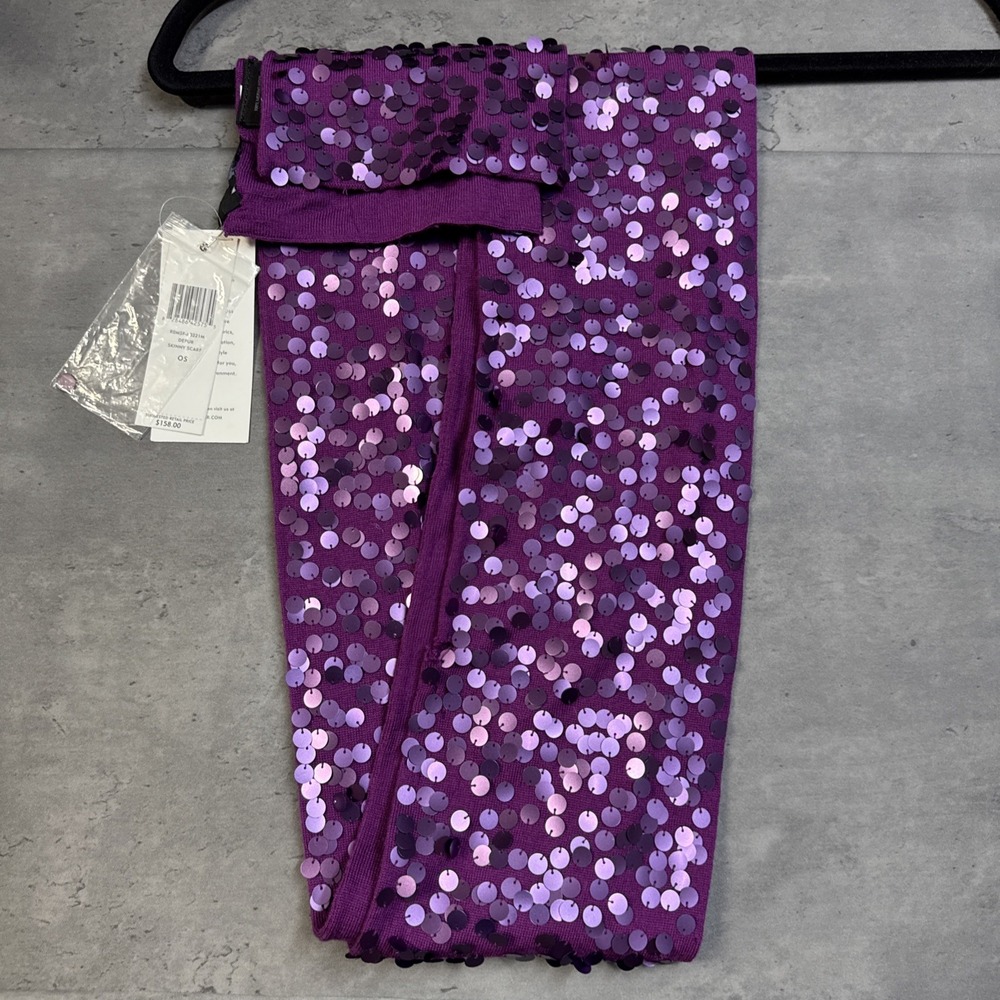 NWT Eileen Fisher Depur shiny purple sequin OS